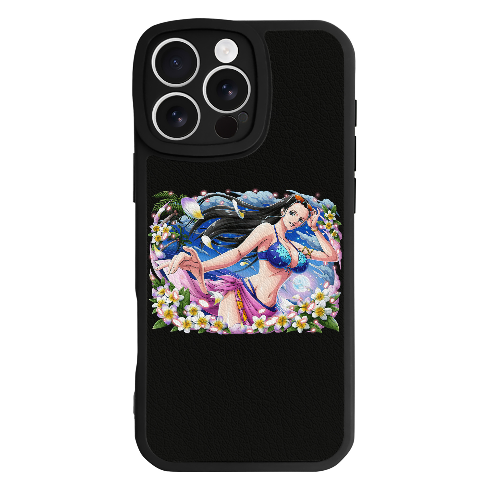 （画像用） ワンピース ニコ・ロビン ONE PIECE Nico Robin 【iPhone 16シリーズ対応】シリコンスマホケース（レザー調） 材質：シリコン